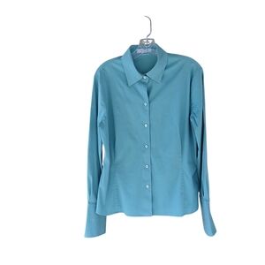 Rene Lezard Green Button Down Cotton Blend Shirt Size 44